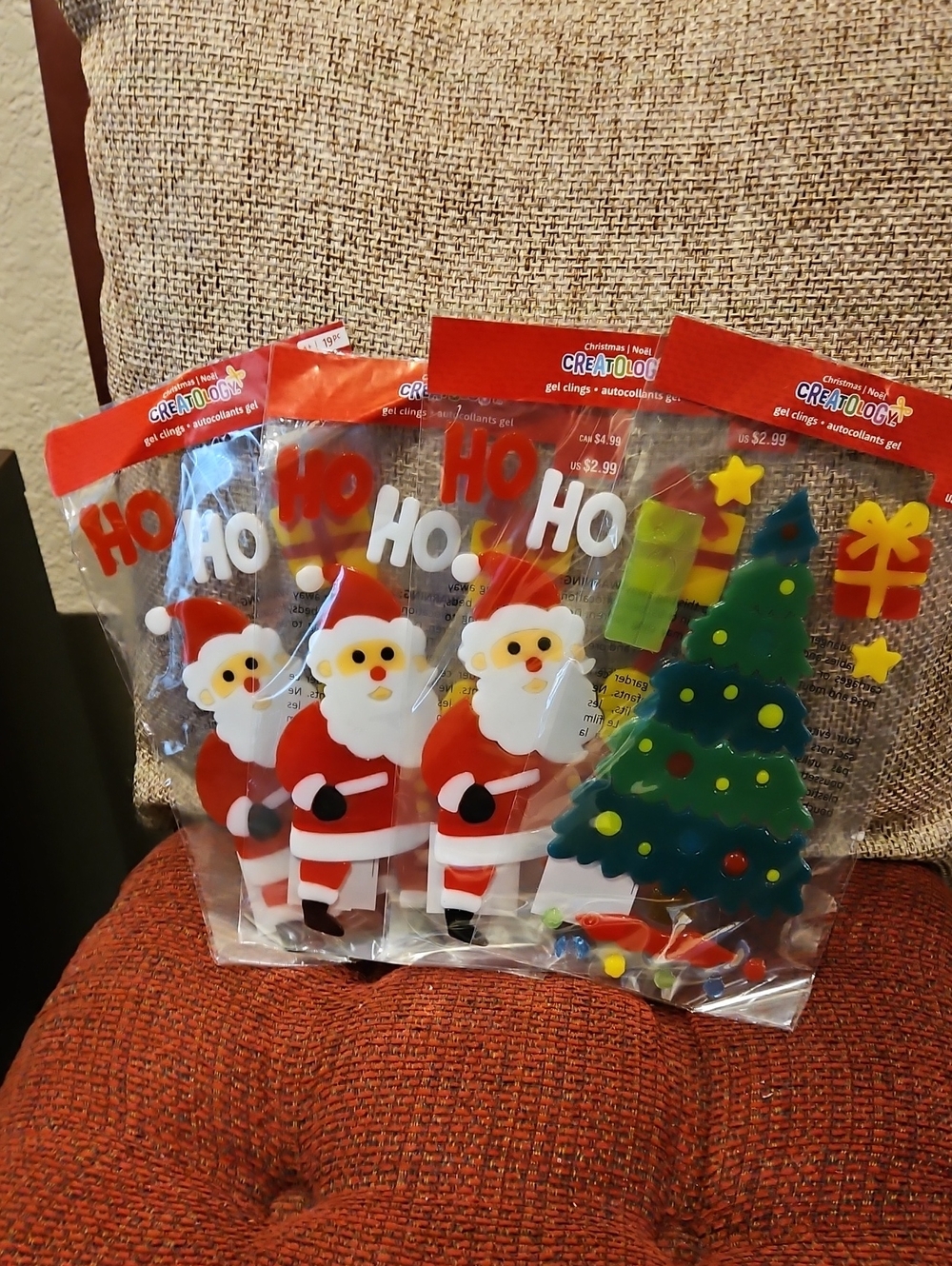 Christmas Gel Clings - 4 Pack